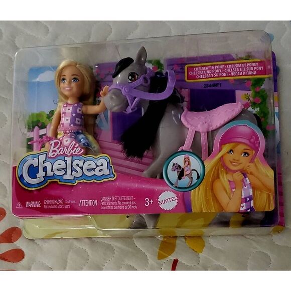 NEW IN PACKAGE BARBIE CHELSEA AND PONY - Picture 1 of 6